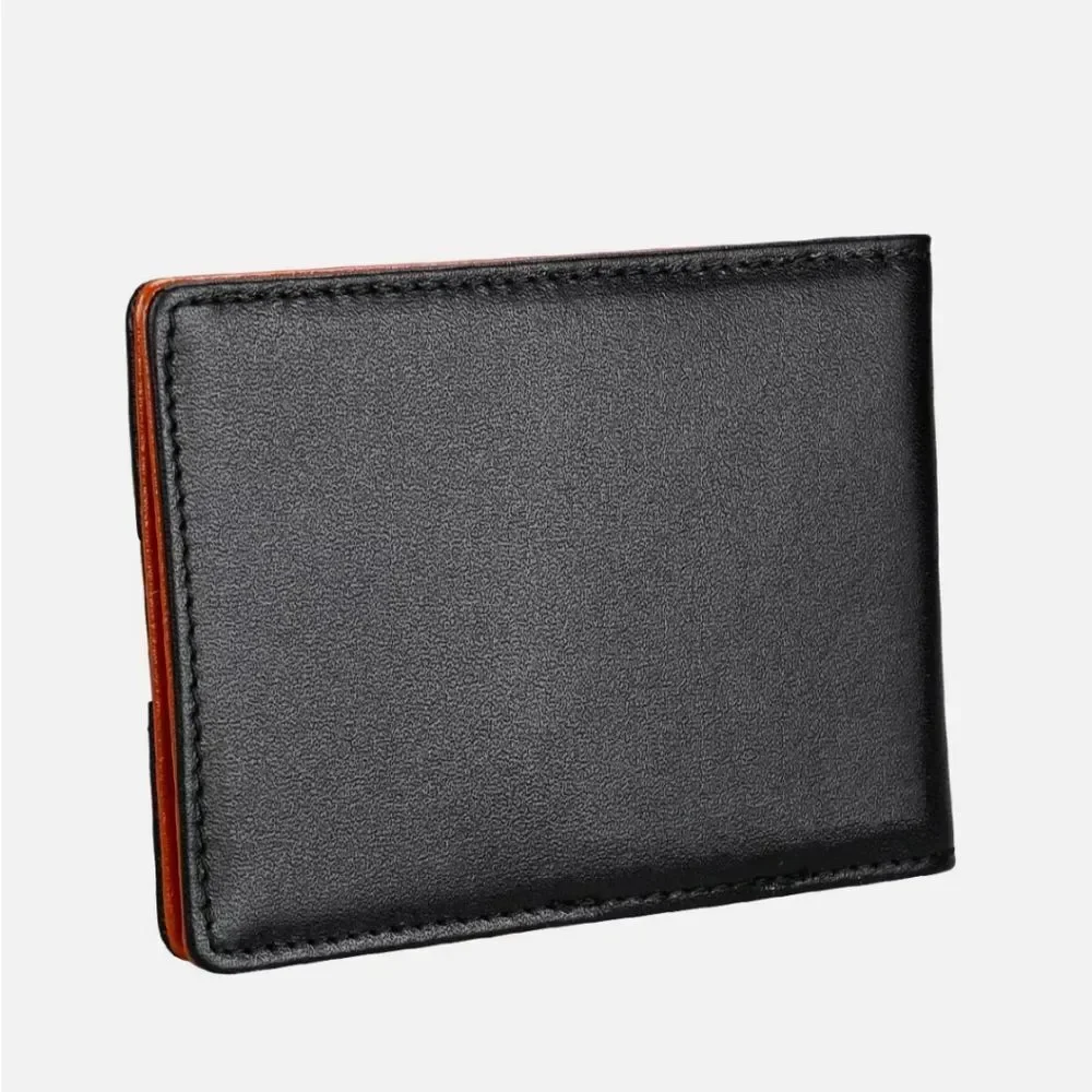 Mens Slim Wallet Minimalist Thin Front Pocket Leather Card Holder RFID Blocking